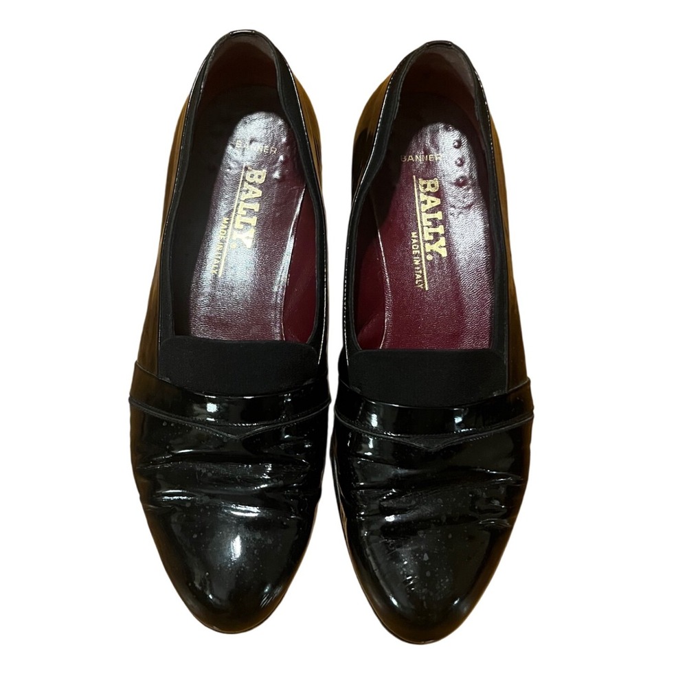Bally Men's Black Patent Leather Loafers Dress Shoes Slip‎ On- Size 11